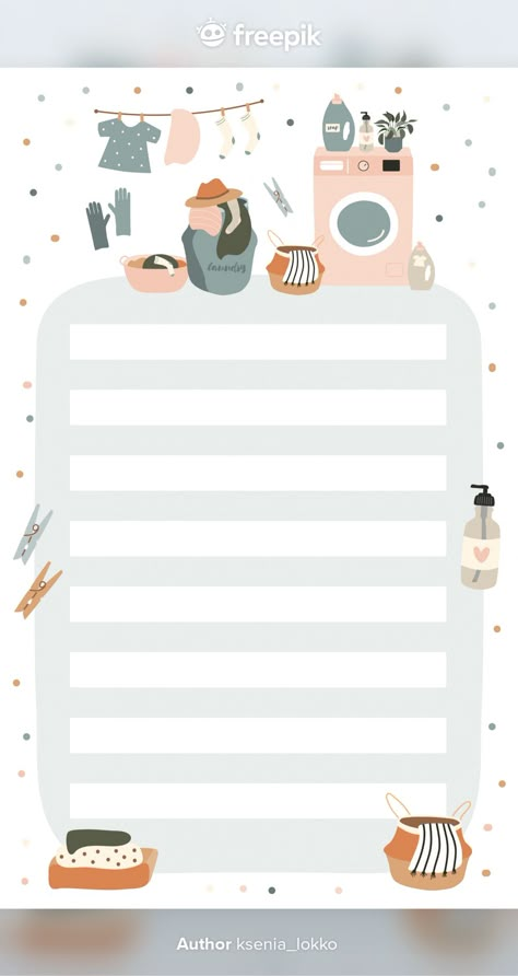 To Do List Cute Note, Memo Pad Design, Laundry Business, Note Pad Design, Paper Note, Tumblr Stickers, Cleaning List, Note Pads, Stationary Design