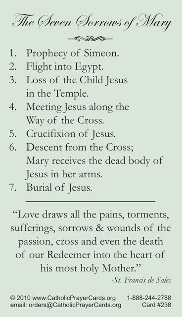 Devotion To The Seven Sorrows Of Mary, Seven Sorrows Of Mary, 7 Sorrows Of Mary, Sorrows Of Mary, Jesus In The Temple, Lady Of Sorrows, Mission Work, Catholic Family, Mama Mary