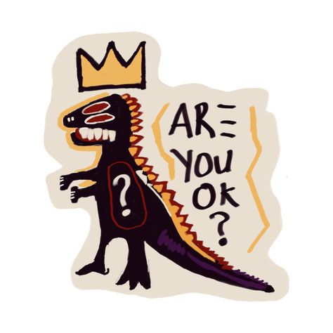 Dinosaur Posters Aesthetic, Basquiat Sticker, Sticker Dino, Dino Stickers, Basquiat Dinosaur, Dinosaur Bones Illustration, Dinosaur Species, Jean Michel Basquiat Dinosaur, Sticker Printable