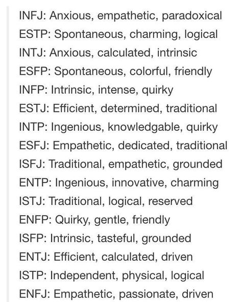 Myers-Brigg's Personality Types at a Glance Briggs Personality Test, Enfp Personality, Intj And Infj, Infj Type, Mbti Memes, Infj Personality Type, Personality Psychology, Intj Personality, Infp Personality