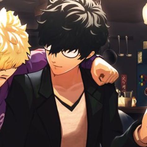 Joker And Ryuji, 5 Matching Icons, Persona 5 Matching Icons, Persona 5 Matching, Me And Bae, Persona 5, Matching Pfp, Matching Icons, Persona