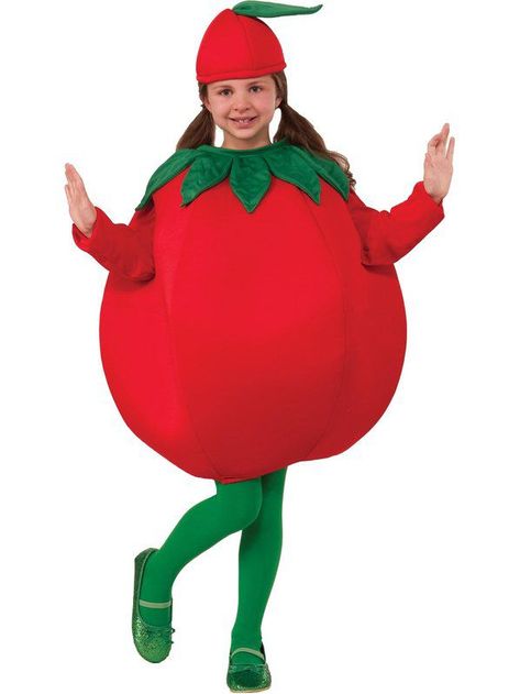 Discount wholesale prices on Kids Tomato Girls Costumes with same day shipping on our 100% secure website. Great Selection! Tomato Costume, Vegetable Costumes, Hippie Costume Halloween, The Mask Costume, Costumes For Teens, Tomato Vegetable, Halloween Party Games, Halloween Books, Halloween 2020