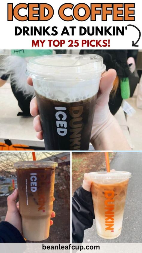 Dunkin Iced Coffee Order Ideas, Dunkin Iced Coffee Order, Coffee Order Ideas, Best Coffee Drinks, Dunkin Iced Coffee, How To Make Ice Coffee, Iced Coffee Drinks, Secret Menu, Best Coffee