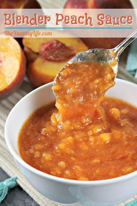 Peach Sauce Recipes, Peach Applesauce, Peach Stuff, Yogurt Cheesecake, Peach Sauce, Cream Pancakes, Fruit Sauce, Berry Sauce, Grilled Meats