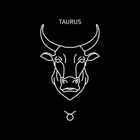 Taurus Black Wallpaper, Taurus Symbol Art, Background Astrology, Zodiac Icons, Taurus Logo, Taurus Symbol, Taurus Symbols, Taurus Horoscope, Taurus Zodiac Facts