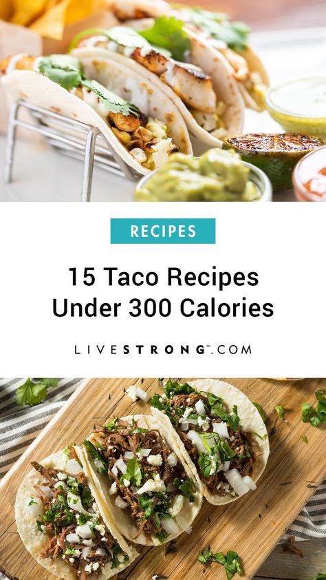 In this list of easy and healthy taco recipes we have a taco to please anyone's palate. Eight of these tacos are vegetarian and all of these easy-to-make recipes contain less than 300 calories per taco. Let's get this taco party started! Low Calorie Street Tacos, Low Calorie Taco Recipes, Low Cal Tacos, Healthy Tacos Recipes, Clean Tacos, Low Calorie Tacos, Healthy Taco Recipes, Budget Food, Healthy Taco