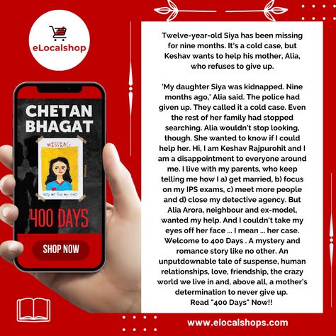 "400 Days" by Chetan Bhagat. #bookreview #bookstagram #booklover #books #bookstagrammer #bookworm #book #booknerd #bookish #bookrecommendations #reading #bookaddict #bibliophile #booksofinstagram #readersofinstagram #booksbooksbooks #bookblogger #bookcommunity #bookshelf #bookaholic #bookphotography #read #bookreviewer #igreads #booklove #goodreads #bookclub #reader #bookreviews #bookblog I Am A Disappointment, Chetan Bhagat, Book Community, Nine Months, Cold Case, Book Blogger, Book Addict, Book Photography, Book Nerd