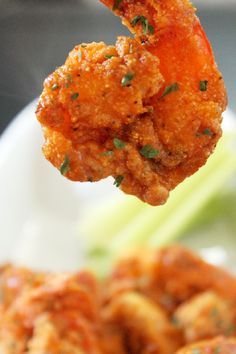 Copycat Hooters Buffalo Shrimp-Creole Contessa. == HAVE TO TRY THIS, BUT BACK WAY OFF ON THE HOT SAUCE. !! === Hooters Buffalo Shrimp, Hooters Buffalo Shrimp Recipe, Buffalo Shrimp, Shrimp Creole, Copycat Restaurant Recipes, Shrimp Dishes, Bon Appetite, Cajun Recipes, Quick Lunches