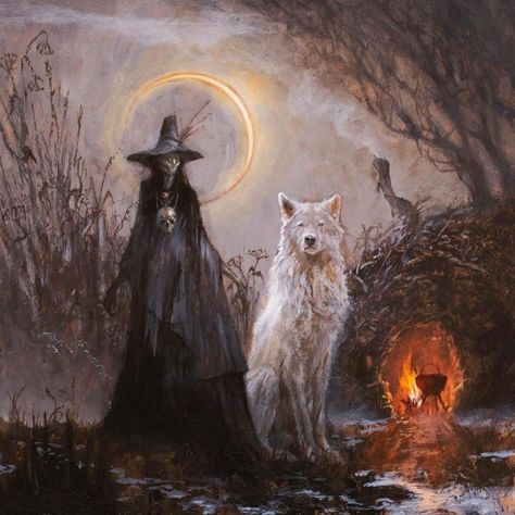 Wolves Painting Acrylic, The White Wolf, Wolf Painting, Witch Tattoo, Jar Art, Witch Art, Witch Aesthetic, White Wolf, Wolf Art