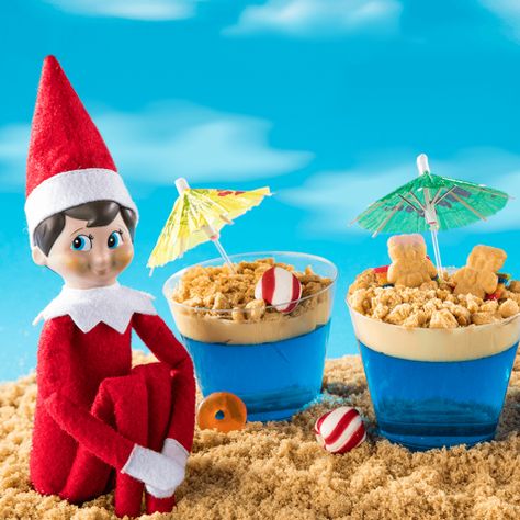 A Beach-Inspired Sweet Treat for Summer | The Elf on the Shelf Cinnamon Sugar Desserts, Dipped Ice Cream Cones, Cinnamon Sugar Recipes, Gummy Sweets, Beach Cups, Elf Shelf, Melted Snowman, The Elf On The Shelf, Food Activities