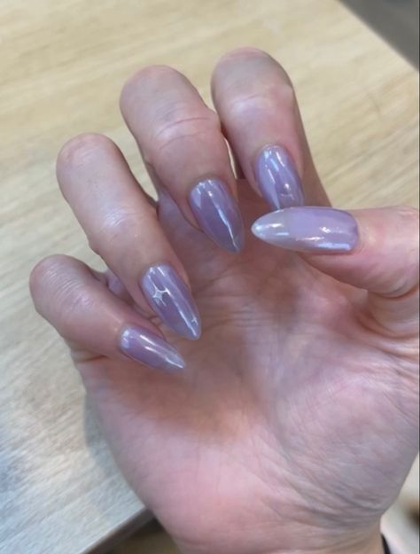 French Tip Lilac, Glazed Donut Nails, Donut Nails, Lilac Nails, Glazed Donut, Donut Glaze, Donuts, Lilac, Glaze