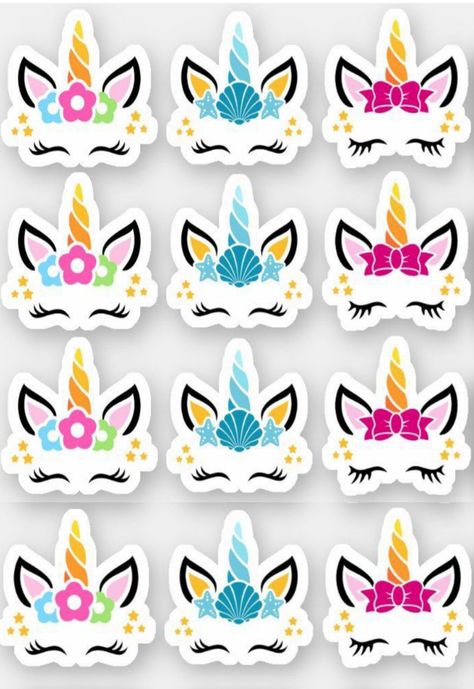 Unicorn Cupcakes Toppers Printable, Cupcakes Unicorn Birthday, Cupcake Unicorn Cake, Unicorn Cupcake Toppers Printable Free, Unicorn Topper Printable, Unicorn Printable Cake Topper, Unicorn Cake Topper Printable Free, Unicorn Cupcakes Ideas, Unicorn Birthday Cupcakes