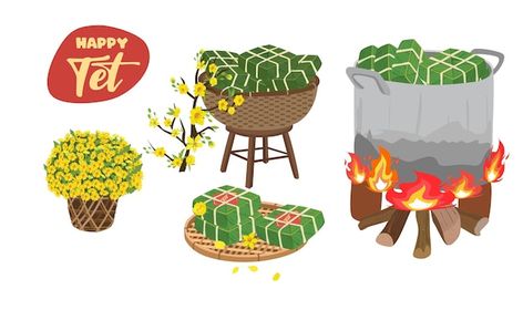 Cake Vector, Vietnamese Cuisine, Bamboo Basket, Premium Vector, Graphic Resources, Pop Art, Gap, Iphone, Cake