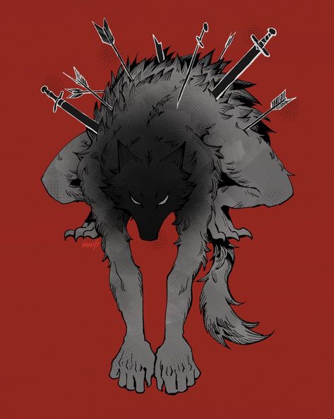 “goodnight” Horror Wolf Art, Wolf Drawing Creepy, Black Wolf Art Dark, Wolf Scary Art, Creepy Wolf Aesthetic, Shadow Wolf, Art Goals, Girl Drawings, Art Help