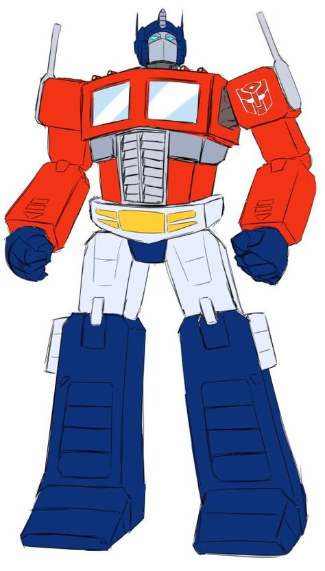 "Tried to draw G1 Optimus. #Transformers" Optimus Prime Drawing Easy, Optimus Prime Drawing, Optimas Prime, Transformers Optimus Prime Art, Transformer Drawing, Transformer Optimus Prime, Peter Cullen, Optimus Prime G1, Transformers Party