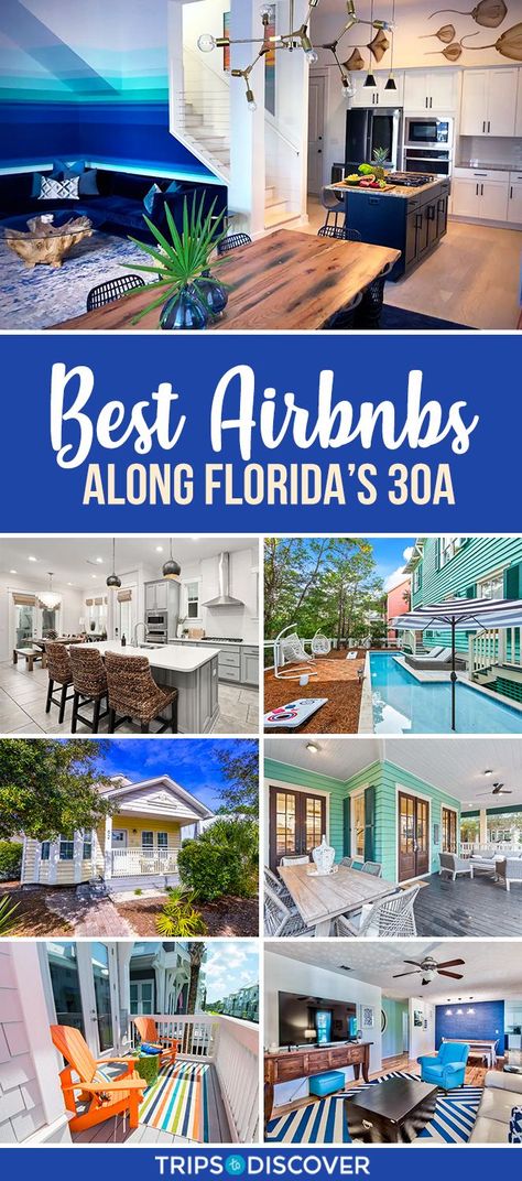 Best Family Beaches In Florida, 30a Florida Homes, 30a Vacation Rentals, Destin Florida Vacation Rentals Beach Houses, 30 A Florida, 30a Beach House, Seacrest Beach Florida, Florida Airbnb, Grayton Beach Florida