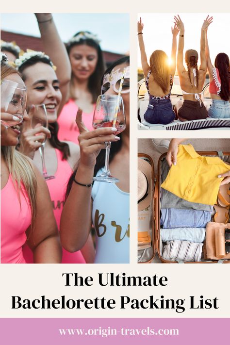 Get ready for the ultimate girls’ getaway! 🎉💼 From chic outfits to must-have essentials, our Ultimate Bachelorette Packing List has everything you need for the perfect weekend. Don’t forget to pack the fun! 😎💃 Bachelorette Trip Packing List, Bachelorette Packing List, City Adventure, Packing Essentials, Bachelorette Trip, Girls Getaway, Packing List, Chic Outfits, Bring It On