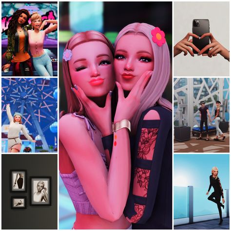 🌼chime230710 | Patreon Sims 4 Bff Poses, Ts4 Friends Poses, Sims 4 Holding Hands Pose, Poses Sims 4 Friends, Bestie Poses Sims 4, Best Friend Pose Pack Sims 4, Best Friend Pose Sims 4, Puppy Pose, 4 Best Friends