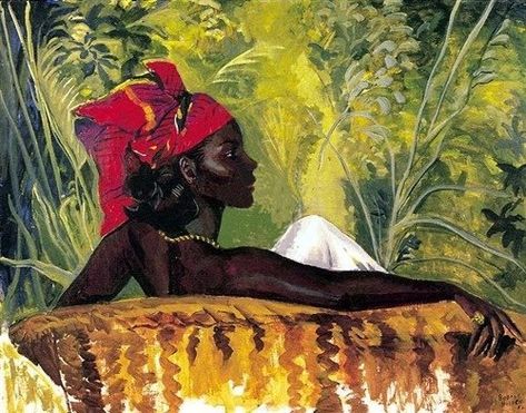 Boscoe Holder Art, Head Tie, Caribbean Art, Black Art Painting, Afrocentric Art, Black Artwork, Arte Inspo, Afro Art, Ethereal Art