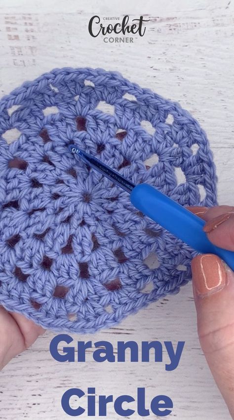 The granny square is a classic crochet pattern that can be used to make a wide variety of projects. In this video, Corrina Ferguson takes the classic granny square and turns it into a circle. It’s a fun motif that can be used for dishcloths, crochet trivet, and more. Crochet Granny Stitch In The Round, Granny Oval Crochet Pattern, Circular Crochet Dishcloth Pattern, Circle Crochet Pattern Free, Granny Square With Circle Center, Circular Granny Square Pattern, Crochet Round Granny Square, Flat Circle Crochet Pattern, Crochet Granny Circle Pattern Free