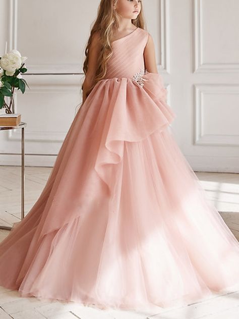 LaLamira#Well-made flower girl gowns.#girl dress#Ball Gown#Party Dresses #Birthday Dresses#Little Princess #Dream Dress#Kids Wear #Special Occasion Baby Bridesmaid Dresses, Gaun Tulle, Pageant Wear, Sweet Dresses, Gown Ideas, Kids Formal, Pink Wedding Flowers, Flowing Dresses, Pageant Dresses