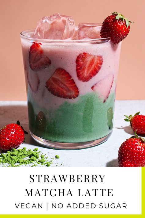 Vegan Strawberry Matcha Latte Strawberry Matcha Latte, Dairy Free Breakfast Recipes, Strawberry Matcha, Recipe Strawberry, Dairy Free Breakfasts, Matcha Latte, Morning Food, Strawberry Recipes, Easy Food To Make