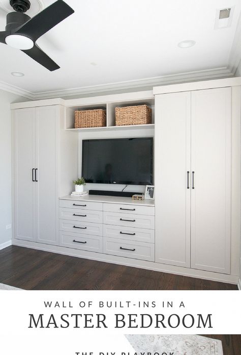 Closet Con Tv, Feminine Room, Bedroom Closet Doors, Bedroom Built Ins, Closet Redo, Bedroom Built In Wardrobe, Closet Built Ins, French Country Bedrooms, Secret Storage