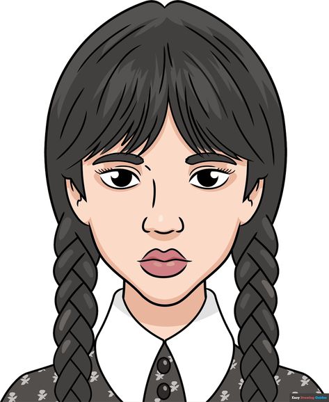 How to Draw Wednesday Addams Featured Image Drawing Ideas Scary, Draw Halloween, Halloween Drawing Ideas, Drawing Steps, Movie Crafts, Drawing Guides, Easy Cartoon Drawings, Drawing Tutorials For Kids, Popular Cartoons