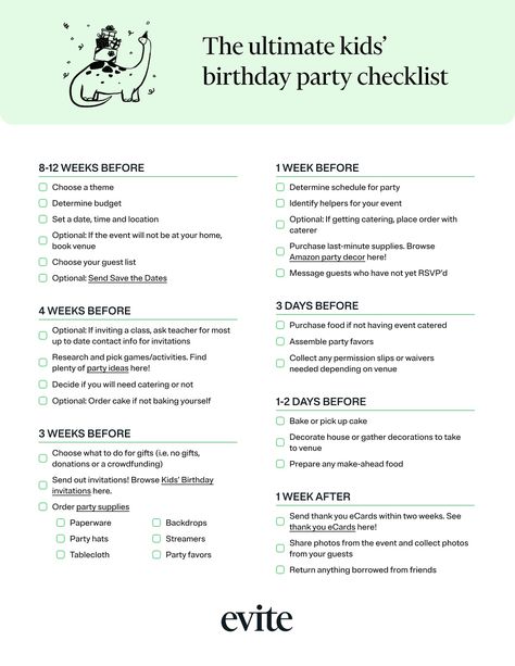 2nd Birthday Party Checklist, 1st Birthday Party Checklist, First Birthday Party Checklist, First Birthday Checklist, Kids Birthday Party Checklist, Birthday Planning Checklist, Party Checklist Birthday, Birthday Party Planning Checklist, Graduation Party Checklist