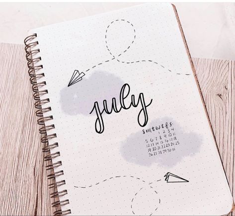 Lavender Notebook, July Bullet Journal, Bullet Journal Spread Ideas, Journal Spread Ideas, Artist Hue, Planer Cover, Bullet Journal Set Up, Bujo Planner, Bullet Journal Ideas Templates