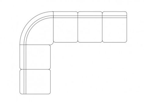 L-SHAPE SOFA TOP VIEW | FREE CADS Sofa Top View, Sofa L Shape, L Couch, Couch Dimensions, Sofa Drawing, U Shaped Couch, Shape Sofa, Sofa L, L Shape Sofa