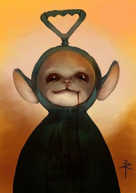 Teletubbies Scary, Creepy Pokemon, Horror Cartoon, Disney Horror, Scary Drawings, Horror Drawing, Creepy Drawings, Creepy Photos, Dark Disney