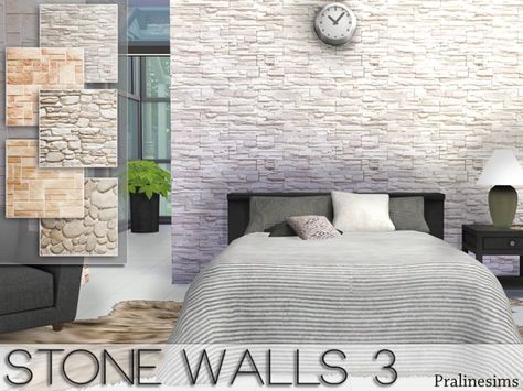 The Sims Resource: Stone walls 3 by Pralinesims • Sims 4 Downloads Sims 4 Stone Wall, Mod Wall, Furniture Cc, Cc Furniture, Sims 4 Clutter, Sims 4 Cc Folder, Sims Building, 4 Wallpaper, Sims 4 Downloads