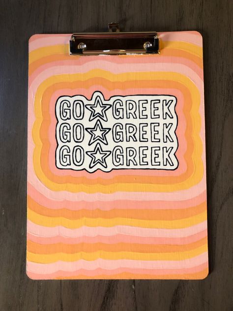 Rho Gamma Clipboard Ideas, Panhellenic Clipboard, Rho Gamma Clipboard, Sorority Clipboard Ideas, Panhellenic Council, Rho Gamma, Clipboard Ideas, Clipboard Decorating, Clip Board