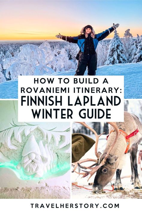 With the snowy season approaching, I’m sharing my Finnish Lapland in winter guide! I mainly used this itinerary for Rovaniemi, Finland, but most of the things to do in Lapland are a bit out of the city. But worry not, as I’ll cover how to get around, where to stay, what to eat, and all the amazing things to do in winter while in Finland! Lapland Itinerary, Finland Itinerary, Things To Do In Winter, Rovaniemi Finland, Finnish Lapland, Reindeer Sleigh, Sleigh Rides, Santa's Village, Finland Travel