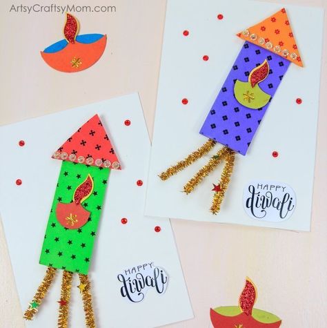 Dashara Activity For Kids, Diwali Worksheet For Kids, Diwali Takeaway For Preschool, Dusshera Crafts For Kids, Diwali Cards For Kids, Diwali Activity For Kids, Diwali Board, Diwali Craft For Children, Diwali Crafts For Kids