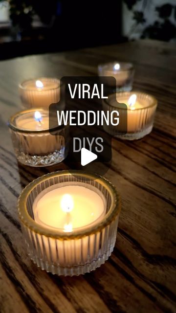 Viral Wedding DIYs Pt 2 ✨ Full tutorials, fonts & supplies on my YT Carly Keller 🫶 #2024bride #2025bride #diywedding #weddingdecor | Instagram Floating Candle Ideas Table Decorations, Cylinder Vase Centerpiece Wedding Diy, Diy Simple Wedding Centerpieces, Diy Candle Centerpieces Wedding, Black And White Wedding Centerpieces Diy, Diy Engagement Decor, How To Make Centerpieces, Tealight Candle Ideas Centerpieces, Easy Wedding Centerpieces Diy