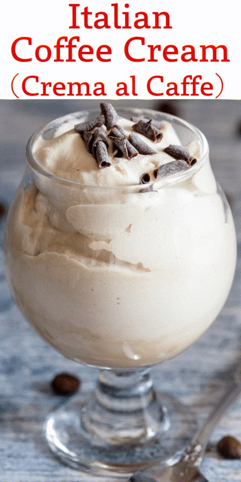 Italian Whipped Coffee, Italian Coffee Cream Dessert, Coffee Cremeux Recipe, Homemade Italian Sweet Cream Coffee Creamer, Cafe Crema Recipe, Italian Coffee Cream, Table Cream Recipes, Heavy Cream Desserts, Coffee Pudding Recipe