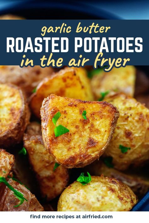 Best Air Fryer Roasted Potatoes, Garlic Roasted Potatoes Air Fryer, Garlic Parm Potatoes Air Fryer, Air Fryer Rosemary Potatoes, Airfry Roast Potatoes, Roasted Potatoes In Air Fryer Oven, Air Fryer Roasted Potatoes Recipes, Roasted Air Fryer Potatoes, Garlic Potatoes In Air Fryer