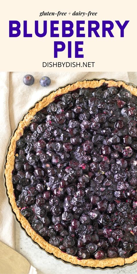 Gf Blueberry Pie, Dairy Free Gluten Free Pie, Gluten Free Blueberry Pie, Dairy Free Pie Recipes, Blueberry Crumble Pie, Dairy Free Pies, Easy Blueberry Pie, Blueberry Pie Recipe, Quick And Easy Sweet Treats