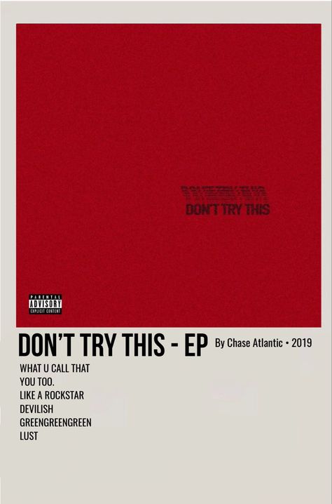 Dont Try This Album Cover, Chase Atlantic Aesthetic Album Cover, Chase Atlantic Poster Prints, Chase Atlantic Dont Try This, Chase Atlantic Album Poster, Chase Atlantic Album Cover, Chase Atlantic Album Cover Poster, Chase Atlantic Minimalist Poster, Dont Try This Chase Atlantic