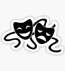 Theater Masks Sticker Theater Masks, Drama Masks, Mask Aesthetic, Theatre Masks, Comedy And Tragedy, Hydroflask Stickers, Chicano Art, Stickers For Sale, Theatre Kid