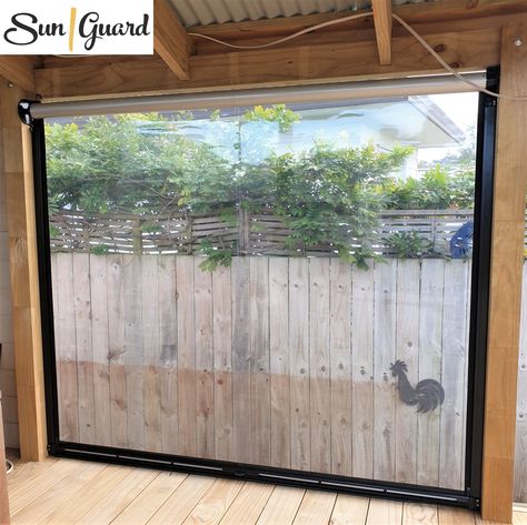 Rain Protection Balcony, Balcony Rain Protection Ideas, Diy Sunroom, Ziptrak Blinds, Restaurant Exterior, Glass Garage Door, Pallet House, Backyard Balcony, Small Balcony Design