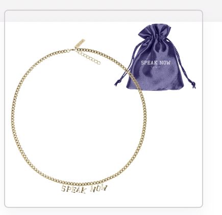 Taylor Swift Speak Now Jewelry, Speak Now Necklace, Taylor Merch, Taylor Swift Merch, Bday List, Taylor Outfits, Taylor Swift Speak Now, Speak Now, Fit Ideas