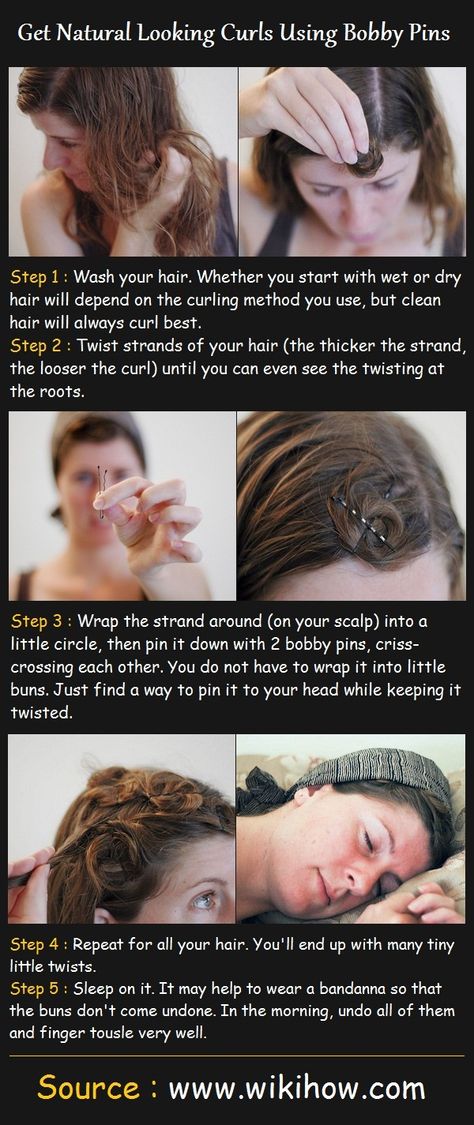 Natural Looking Curls Using Bobby Pins Bobby Pin Curls, Side French Braid, Natural Looking Curls, Ponytail Hairstyles Tutorial, Bobby Pin Hairstyles, Pin Curls, Bobby Pin, Beauty Tutorials, French Braid