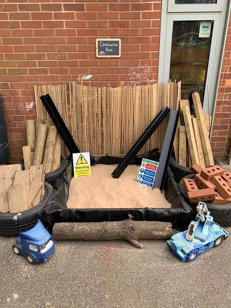 Outdoor Role Play Area, Small Eyfs Outdoor Area, Sand Area Eyfs Outdoor, Preschool Outside Play Areas, Sen Outdoor Area, Eyfs Outdoor Creative Area, Tyres Eyfs Outdoor Areas, Nursery Outdoor Area, Reception Outdoor Area