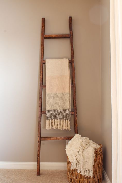 Ladder Throw Blanket, Rustic Farmhouse Blanket Ladder, Vintage Blanket Ladder, Throw Blanket Ladder Easy Diy, Blanket Ladder Next To Tv, Blanket Ladder Corner, Nursery Blanket Ladder, Blanket Latter, Driftwood Ladder