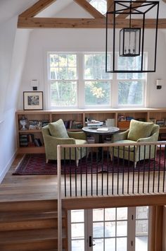 Loft Decorating Ideas Upstairs, Asma Kat, Loft Office, Upstairs Loft, Casa Country, Lots Of Windows, Loft Decor, Loft Room, Loft Spaces