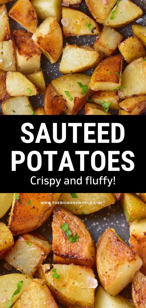 This sautéed potatoes recipe turns Yukon golds into the ultimate side dish. They’re crispy and perfectly seasoned on the outside yet smooth and creamy in the middle. A little flaky sea salt and parsley on top, and you’re ready for the best potatoes ever! German Potato Recipes, Sautéed Potatoes, The Best Potatoes, Best Potatoes, Golden Potatoes, Potatoes Crispy, Sauteed Potatoes, Eat On A Budget, Sauteed Zucchini