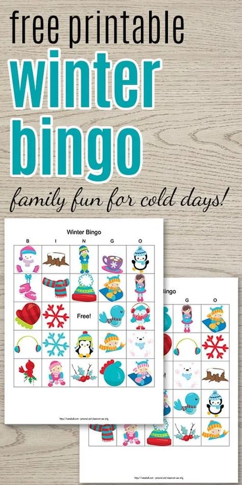 Winter Bingo Printable Free, Winter Bingo Printable Free For Kids, Nursery Rhyme Math, Bingo Printable Free, Bingo Free Printable, Winter Bingo, Camping Bingo, Printable Bingo Games, Bingo For Kids